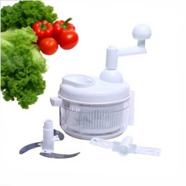 Imagem de Cortador manual de alimentos – Cortador rápido manual de vegetais, cortador de alimentos fácil de limpar, adequado para legumes, carne, frutas, nozes, ervas, cebolas, salsa e mais – Processador de