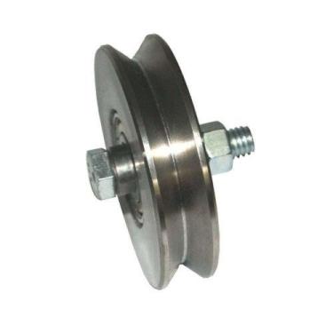 Imagem de Roldana Ferro Maciça 50mm (2) Cantoneira C- Parafuso - Uso Em Portões 