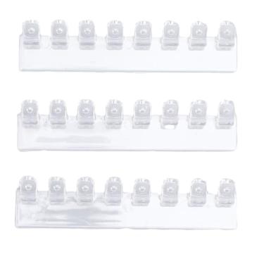 Imagem de TOPINCN Suporte de Colar de Acrílico de 3 Peças Organizador de Joias Montado na Parede Com 8 Ganchos, Material Resistente Resiste à Quebra, Design Compacto Mantém a Mesa Organizada, Ideia Versátil