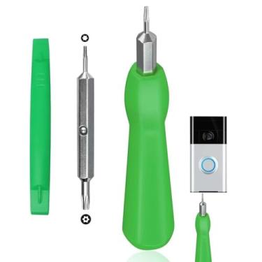 Imagem de Conjunto de pontas de chave de fenda para acesso à campainha de vídeo em anel - compatível com todos os modelos de bateria e Wi-Fi (verde)