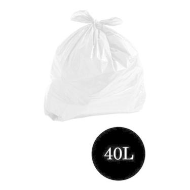 Imagem de Saco De Lixo Comum Branco Leitoso 40Lts Pct C/100 Un
