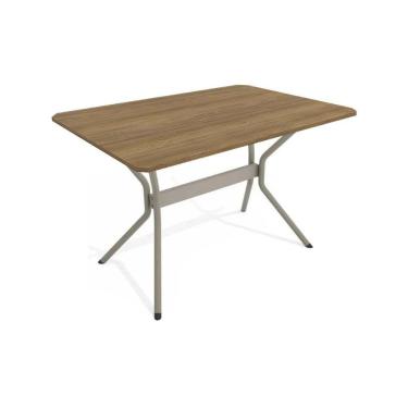 Imagem de Mesa Para Cozinha Loire Com Tampo 1.60cm Niquel Nogueira Kappesberg