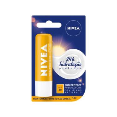 Imagem de Protetor Solar Hidratante Labial Nivea - Sun Protect Alta Protação FPS