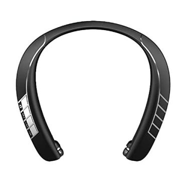 Imagem de Fone de ouvido colar sem fio com fones retráteis e microfone BT 5 1 esportivo música estéreo cancelamento ruído IPX5 Suporta cartão TF Carregamento USB Função mãos