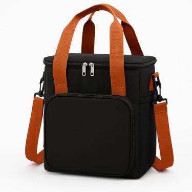 Imagem de Bolsa Térmica para Marmita Trabalho Academia Escola, Alça Ajustável, Lancheira Escolar Unissex