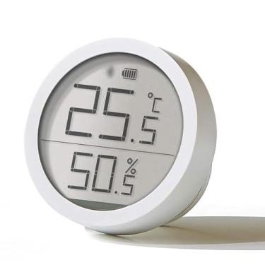 Imagem de Daconovo Smart Gadgets Monitor de temperatura e umidade interna Sensor de tela LCD Compatível com BT Mi Home APP Acesso remoto e automação Umidificador de ar condicionado Medição precisa