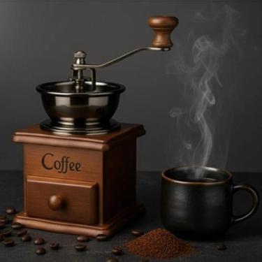 Imagem de Moinho Moedor De Café Manual Estilo Retrô Moer Grãos De Café Vintage M