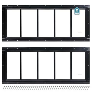 Imagem de Melkus Janela de galpão 30,5 x 76,2 cm, 2 unidades, design fixo de janela de popa com vidro temperado, perfeito para galinheiro, celeiro, estufa, garagem, casa de brinquedo, sala de armazenamento