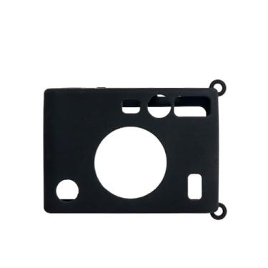 Imagem de Haotermai Capa Mini EVO - Capa protetora de silicone para câmera instantânea Fuji Mini - leve de borracha macia para Fujifilm Evo - mais verde (preto-1)