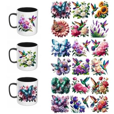 Imagem de KQ18011 UV DTF Cup Wraps adesivo de transferência impermeável para copos de vidro, móveis, artesanato, faça você mesmo, adesivos de transferência para garrafa de água DIY, decalque para laptop, carro