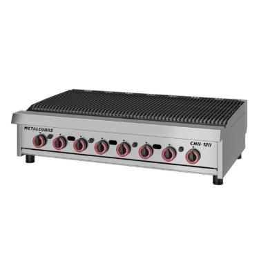 Imagem de Char Broiler Chapa Grill Premium 120cm Profissional Aço Inox A Gás Chb-120 G2 - Metalcubas