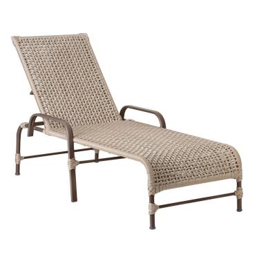 Imagem de Espreguiçadeira Catar Marrom E Corda Náutica Trama Original Rami