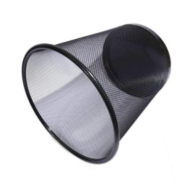 Imagem de Cesto Lixeira Aramada De Metal 10l Telado Vazado Escritorio Sala Consultorio Decorativo Preto