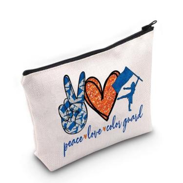 Imagem de Bolsa de maquiagem WZMPA Color Guard Cosmetic Peace Love para mulheres