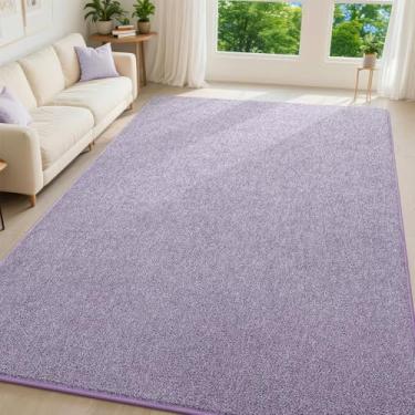 Imagem de Pettop Tapetes roxos claros de 10 x 15 cm para sala de estar, quarto, tapete de espuma viscoelástica espessa, tapete moderno minimalista super macio para crianças, meninos e meninas, tapetes