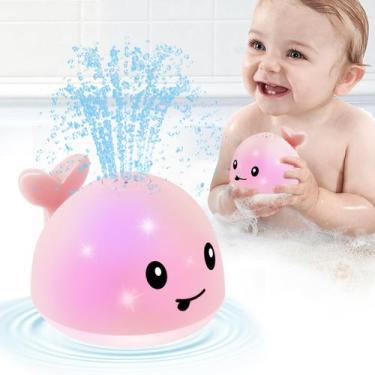 Imagem de Brinquedo de banho Gigilli Light Up Whale Sprinkler para menina
