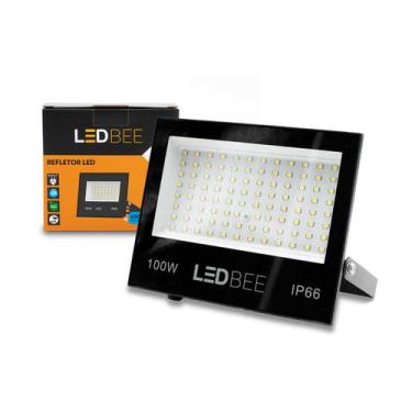 Imagem de Refletor LED 100W 8000 Lúmens IP66 Luz Branca 6500K LEDBEE