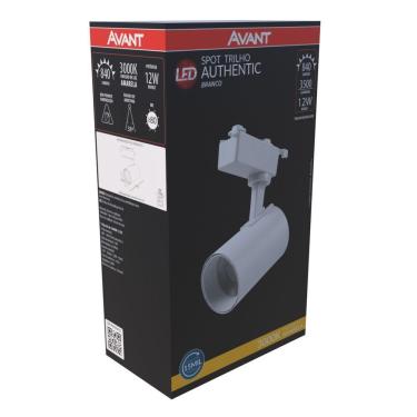 Imagem de Spot Led P- Trilho Authentic Branco 12w Amarelo 3000k