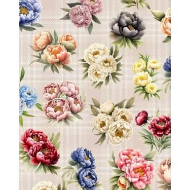 Imagem de Tecido Tricoline 100% Algodão Estampado Digital Floral Multicolorido, 50x150cm, Ideal para Artesanato