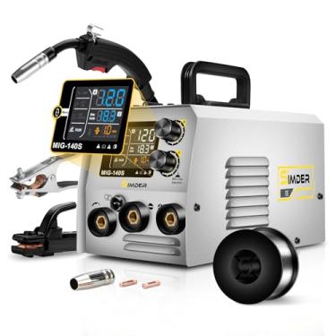 Imagem de Soldador de núcleo de fluxo de soldador MIG ARC 2 em 1 máquina de solda sem gás 140A DC Soldador Mig 110V 220v Dupla tensão IGBT Soldador de fio