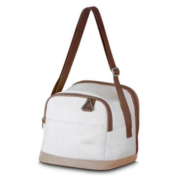 Imagem de Bolsa Térmica 8L Marrom para Marmitas e Delivery com Alça Reforçada para Transporte