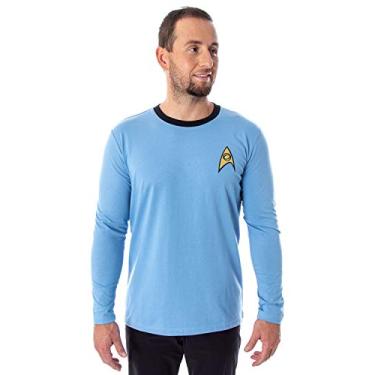 Imagem de Camiseta masculina de manga comprida Star Trek The Original Series TOS - Capitão Kirk, Spock, Spock, P
