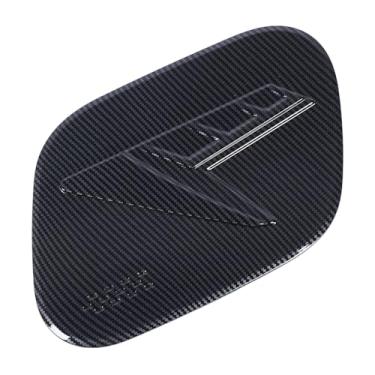 Imagem de aqxreight Guarnição da Tampa do Tanque de Combustível do Carro Padrão de Fibra de Carbono Adesivo Decalque da Guarnição Porta Tanque de Gás para NQ5 2022-2025 Modelo Aplicável na Compra de Proteção