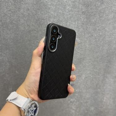 Imagem de Capa protetora de couro com alça de pulso para Samsung Galaxy S23 Ultra S24 S25 Plus com lente metálica, para homens e mulheres, preta, DanKe, para Galaxy S25+.