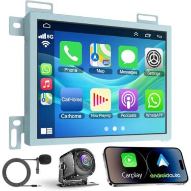 Imagem de Rádio de carro 4G + 64G para Jeep Grand Cherokee 2014-2021, Wrangler 2018-2020, para Dodge RAM 1500/2500/3500 2013-2018, para Dodge Challenger Charger 2015-2023, estéreo de carro, carplay/Android Auto