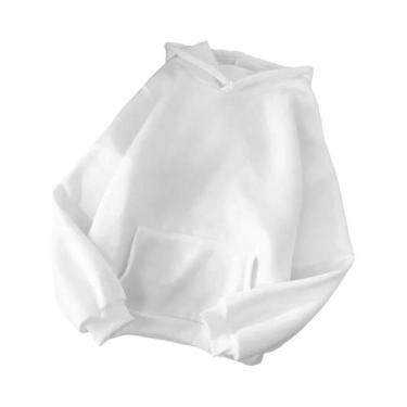 Imagem de Moletons Unissex Oversized De Fleece Para Outono E Inverno, Quentes E 