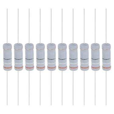 Imagem de YOKIVE 10 peças de resistor de filme de óxido metálico de 39 ohm 5 watts, 5% de chumbo axial de resistor de tolerância | À prova de chamas para circuitos eletrônicos DIY, projetos de áudio e vídeo