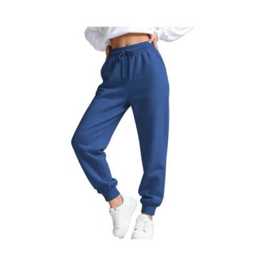 Imagem de Calças De Moletom Femininas Multicoloridas Com Cordão, Casuais, De Cor