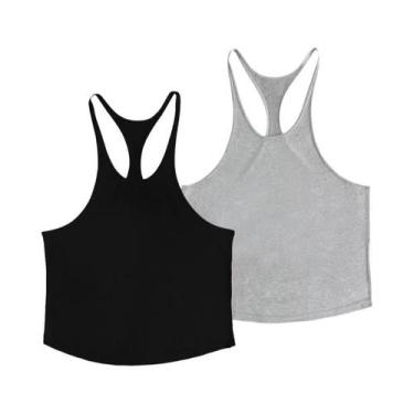 Imagem de Camiseta Regata Masculina De Algodão Sem Mangas, Modelo Y-Back, Cor Só