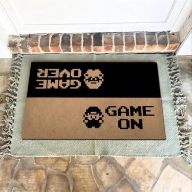 Imagem de GengDuCJ Capacho engraçado de boas-vindas (23,6 x 39,9 cm) antiderrapante borracha traseira novidade brincadeira aquecedor tapete de presente para a entrada (jogo no fim do jogo)