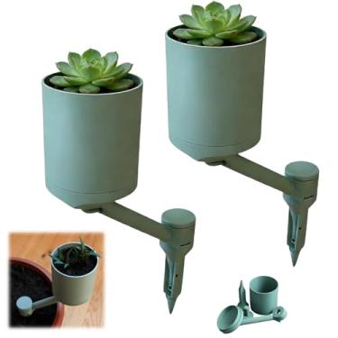 Imagem de DMXGJD Vaso giratório impresso em 3D, plantadores criativos para plantas de interior, vaso vertical ajustável, vaso empilhável de torção de 360°, drenagem embutida, decoração de mesa de escritório em