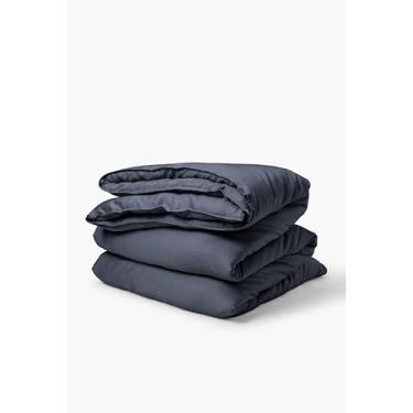 Imagem de Buffy Capa de edredom de eucalipto Lyocell com laços de canto, tingida naturalmente (sombra, casal/queen)