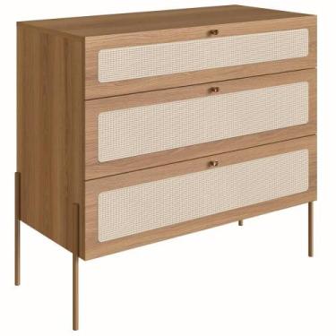 Imagem de Comoda 3Gv Corrediça Telescopicas Palhinha Hanover Artesanor