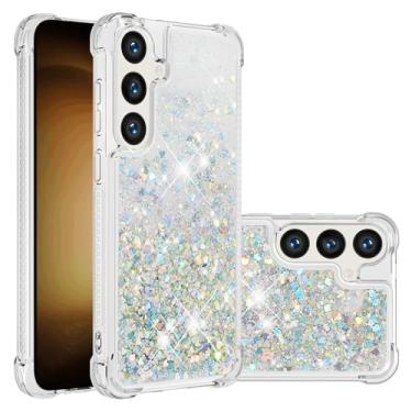 Imagem de SIYOPINPFY Capa para Samsung Galaxy S26 Plus com glitter fofo líquido areia movediça transparente TPU macio para meninas mulheres capa protetora à prova de choque à prova de choque para Samsung Galaxy