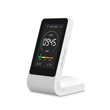 Imagem de Yinhing Detector de CO2, Monitor de Qualidade do Ar Com Grande Tela LED, Medidor de Umidade de Temperatura de CO2 Em Tempo Real para Ambientes Internos e Externos, Home Office, Cozinha