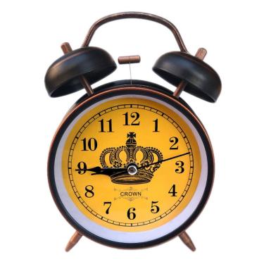 Imagem de Despertador Retro Crown Style Twin Bell Non Ticking