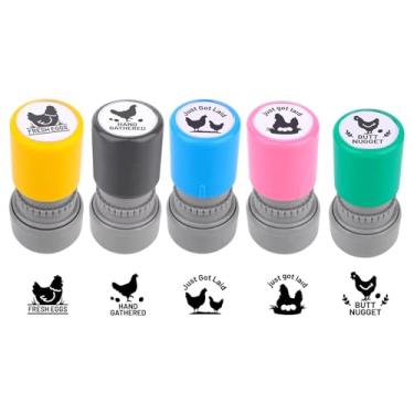 Imagem de Conjunto de 5 Carimbos para Ovos Frescos, 5 Modelos Diferentes Carimbo Plástico Caixa Ovos Galinha Ideal para Uso Doméstico Quinta Galinheiro e Outros Artigos de Quinta