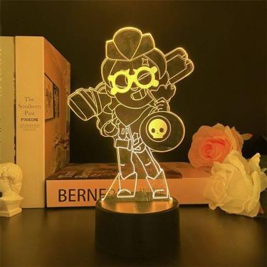 Imagem de Luz noturna LED 3D que muda de cor Brawls Stars Bulls para crianças