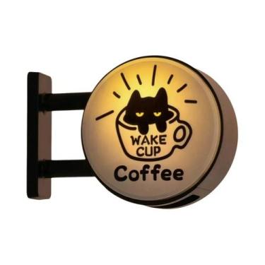 Imagem de Placa De Luz Retro Para Cafeteria, Ímã De Geladeira, Miniatura Magnéti