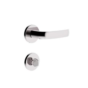 Imagem de Fechadura Para Porta De Abrir De Banheiro 720B116 Ros Redonda 3f, Crom