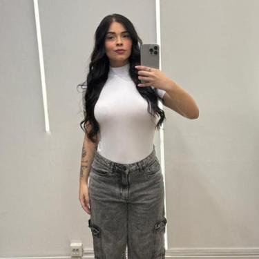 Imagem de Blusa Cacharrel Feminina Básica Gola Alta Manga Curta Conforto - Cacha