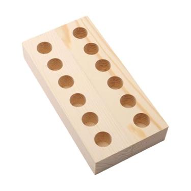 Imagem de Stgfyxgs Organizador de Alicates, Caixa de Armazenamento Compacta com Suporte para Alicates, Porta-alicate Feito de Madeira Maciça, 12 Buracos