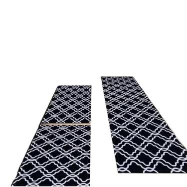 Imagem de Tapetes de cozinha e passadeiras antiderrapantes - várias estampas(Kit 3 Peças,M3)