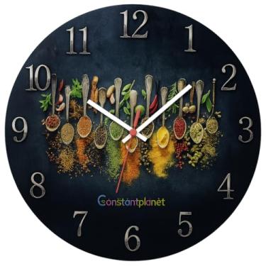 Imagem de Relógio De Parede 29cm Cozinha Decorativo Silencioso Pendulart (Cozinha07 - Temperos1)