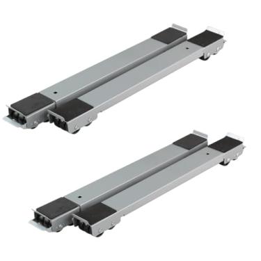 Imagem de Kit Suporte Base C/Rodinha Grande Ajustável Carrinho Geladeira Fogão Máquina de Lavar Freezer Móvel(2 unidades)