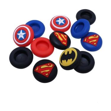 Imagem de 2X Kit 8 Grip Botão Analógico Protetor De Silicone Controles